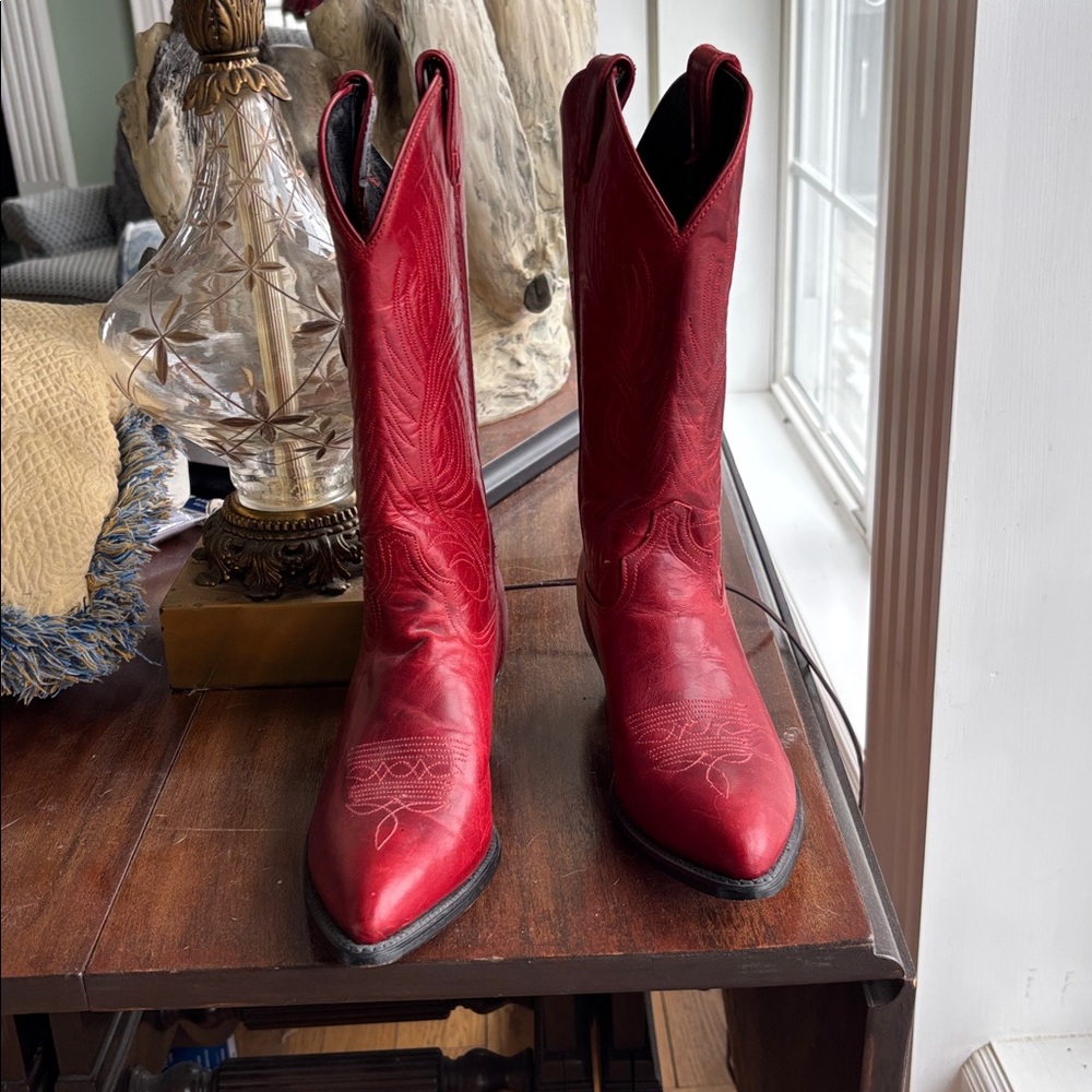 Code West Red Western Cowboy Boots - Picture 3 of 16